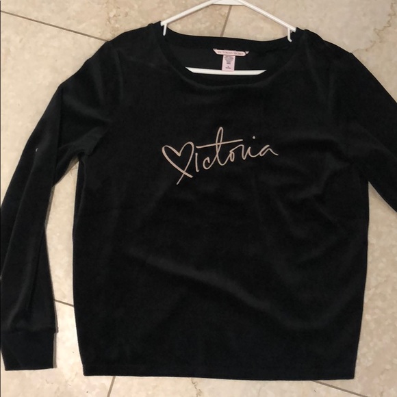 Victoria's Secret Tops - Black Victoria’s Secret Sweatshirt